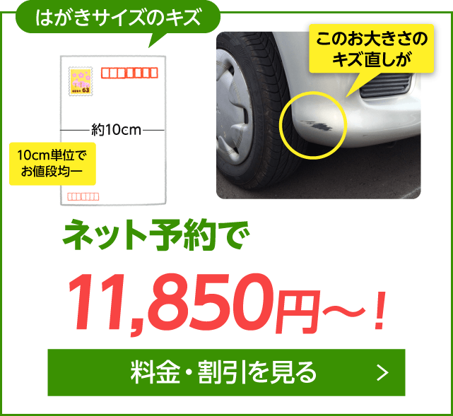 はがきサイズのキズ10cm単位でお値段均一